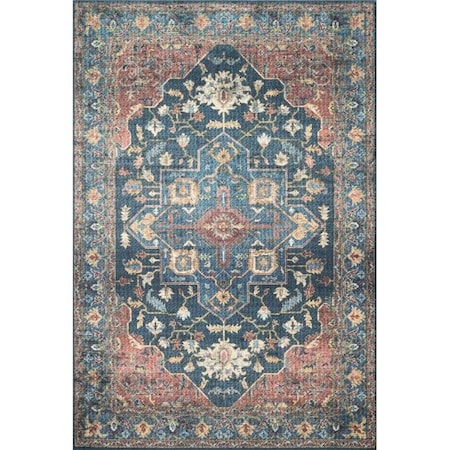 Loloi Loloi Rugs SKYESKY-08DEBK160S 1 ft. 6 in. x 1 ft. 6 in. Skye Area Rug - Denim & Brick SKYESKY-08DEBK160S